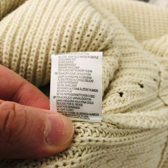 🔥5 for $25 sale🔥 RDI NWT cream mock neck drawstring waist loose fit sweater - Picture 13 of 14